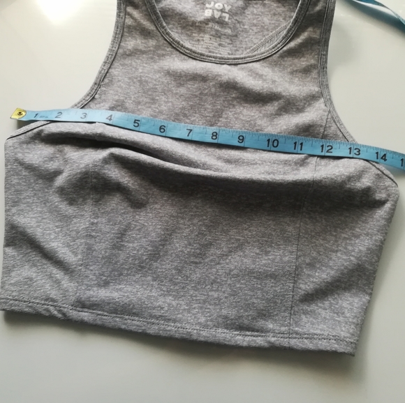 Joylab light grey gray high neck sport bra medium - Picture 3 of 9